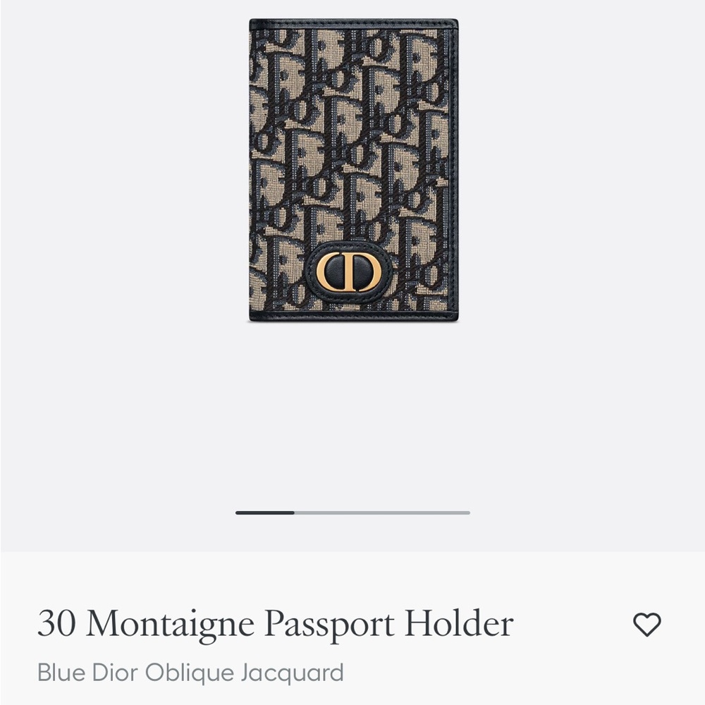 Dior Navy Oblique Passport Cover